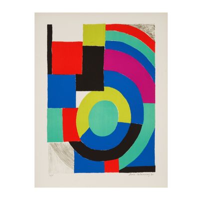 une image représentant une peinture abstraite colorée sur fond blanc