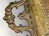 a picture of a gold plate with a lion on it