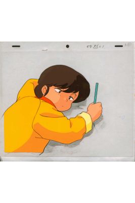 animation animation cel of a boy writing on a whiteboard