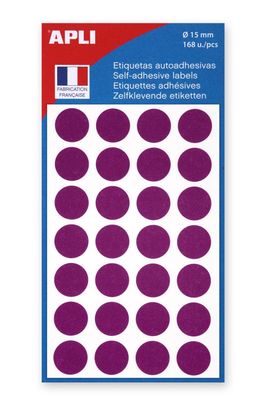 APLI - Étiquettes autoadhésives - Pastilles rondes violettes…