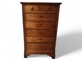 une image d'une commode en bois sur fond blanc