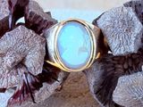 l'image d'une bague contenant une pierre bleue