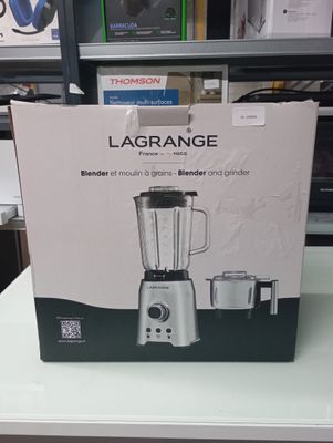 a box of a blender sitting on a table