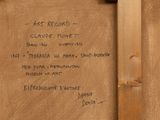 a picture of a wooden frame with writing on it