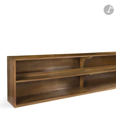 the shelf is made of wood and has two shelves on each side