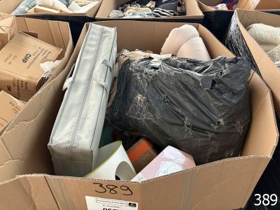 une boîte remplie de chaussures et d'autres objets