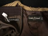 the label on the pants of a man who is wearing a suit