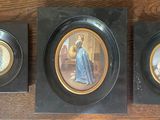 three framed pictures of the virgin mary and the child jesus