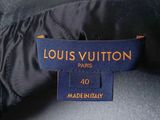 louis vuitton navy blue nylon jacket with gold trim