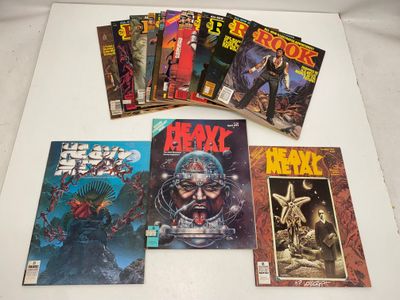 une pile de bandes dessinées posée sur une table