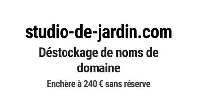 Nom de domaine studio-de-jardin.