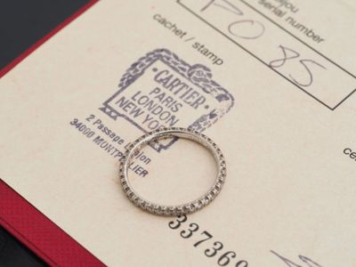 CARTIER Alliance' Étincelle' en or blanc 750 millièmes pavée…