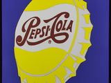 peinture représentant un bouchon de bouteille sur lequel figure l'inscription « Pepsi Cola »