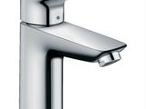 a close up of a faucet on a white background