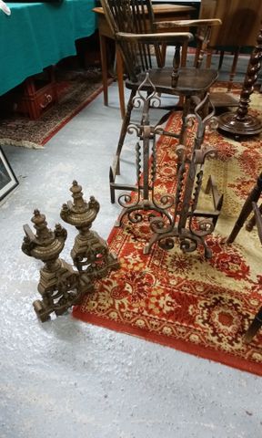 Lot de deux paires de chenet