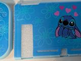 a blue plastic case with a cartoon character on it