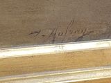 an image of a close up of a painting on a wooden surface