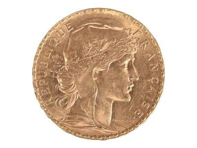 Pièce de 20 francs or au coq, 1912. Petites usures. - Photo 1