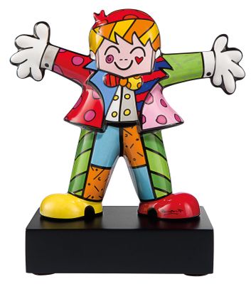 Romero Britto : Sculpture en porcelaine « Hug Too », petite …
