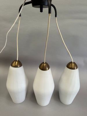 STILNOVO, DANS LE GOÛT DE Suspension à trois lumières en ver…