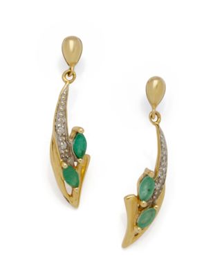 an image of a pair of gold and emerald earrings