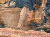 a painting of a woman sitting in a bucket