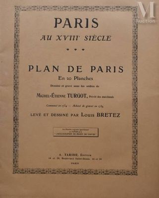 an old book with a picture of paris and the words plan de paris