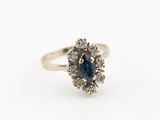la bague en saphir et diamant
