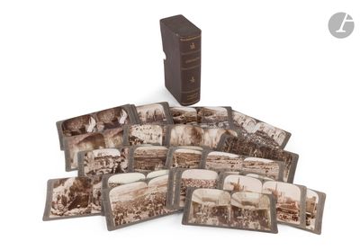 an old photo of a group of old books with pictures on them