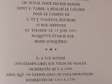 the back of a book with a black and white image of a clock