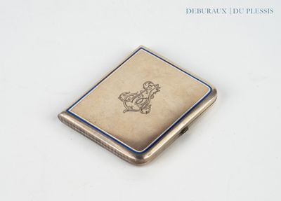 a small silver box with a picture of a horse on it