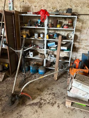 a room that has a bunch of tools in it