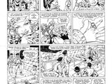 une bande dessinée en noir et blanc avec une autre bande dessinée au milieu