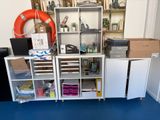 a room that has a bunch of boxes on the floor