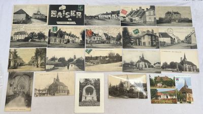 de nombreuses cartes postales anciennes représentant divers bâtiments et édifices