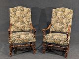 paire de fauteuils en chêne du XIXe siècle, rembourrés, rembourrés, rembourrés, rembourrés, rembourrés, rembourrés, rembourrés, rembourrés