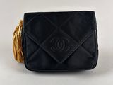 chanel black quilted lambskin flap bag