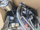 a bike in a box with a lot of wires
