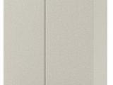 a close up of a metal cabinet with a door open