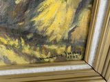 an image of a painting of a woman in a yellow dress
