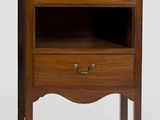 an image of a small wooden table with a drawer