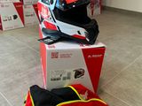 a helmet on top of a box on the floor