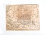 une vieille carte de la ville de Londres dessinée sur un bout de papier