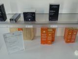 many different types of skin care products displayed on a shelf