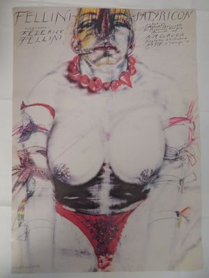 une image représentant le dessin d'une femme en bikini rouge