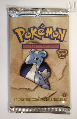a bag of pokemon trading cards on a table