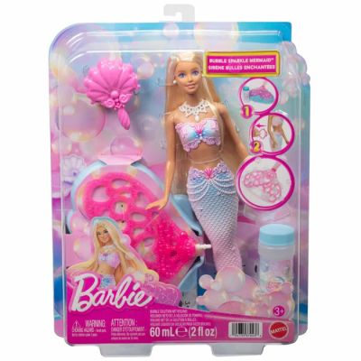 la poupée Barbie sirène avec ses accessoires