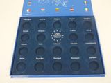 the box is blue with a map of the countries on it