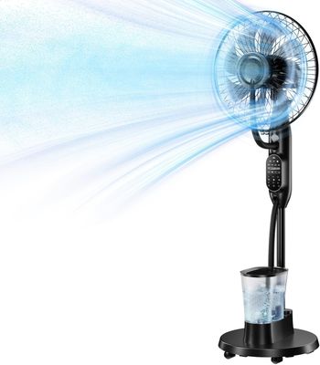 une image représentant un ventilateur d'où émane une lumière bleue