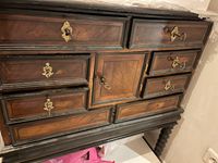 Cabinet en placage et bois noirci (photo 2)